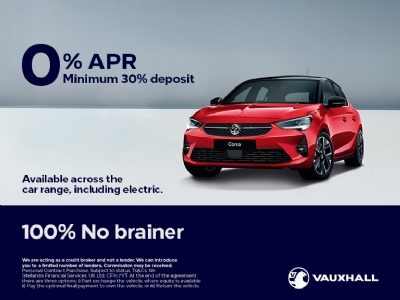 PCP at 0% APR with Vauxhall at JC Halliday and Sons